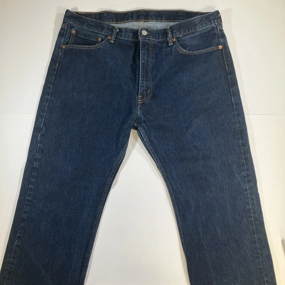 Levi's 505 Jeans Mens 40x30 Dark Wash Regular Straight Stretch Denim